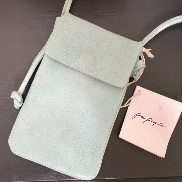 Free People Let’s Dance Phone Crossbody Bag, Lake Blue NWT - Picture 5 of 5
